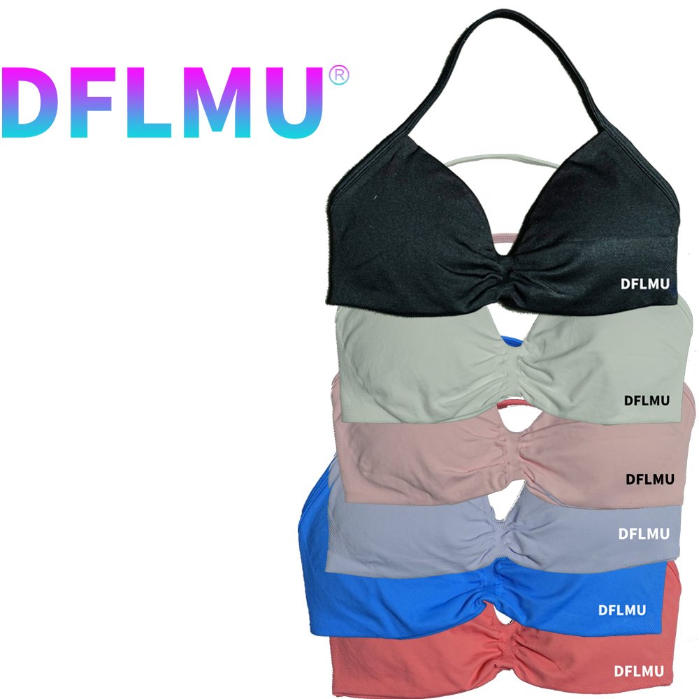 DFLMU Women Halter Sports Bra  - Aquatic Sports Bra ulasan dan harga