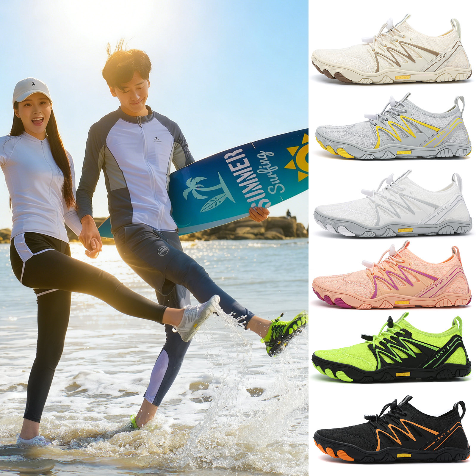 Unisex Water Shoes Men Women Q - Aquatic Sports Shoes ulasan dan harga