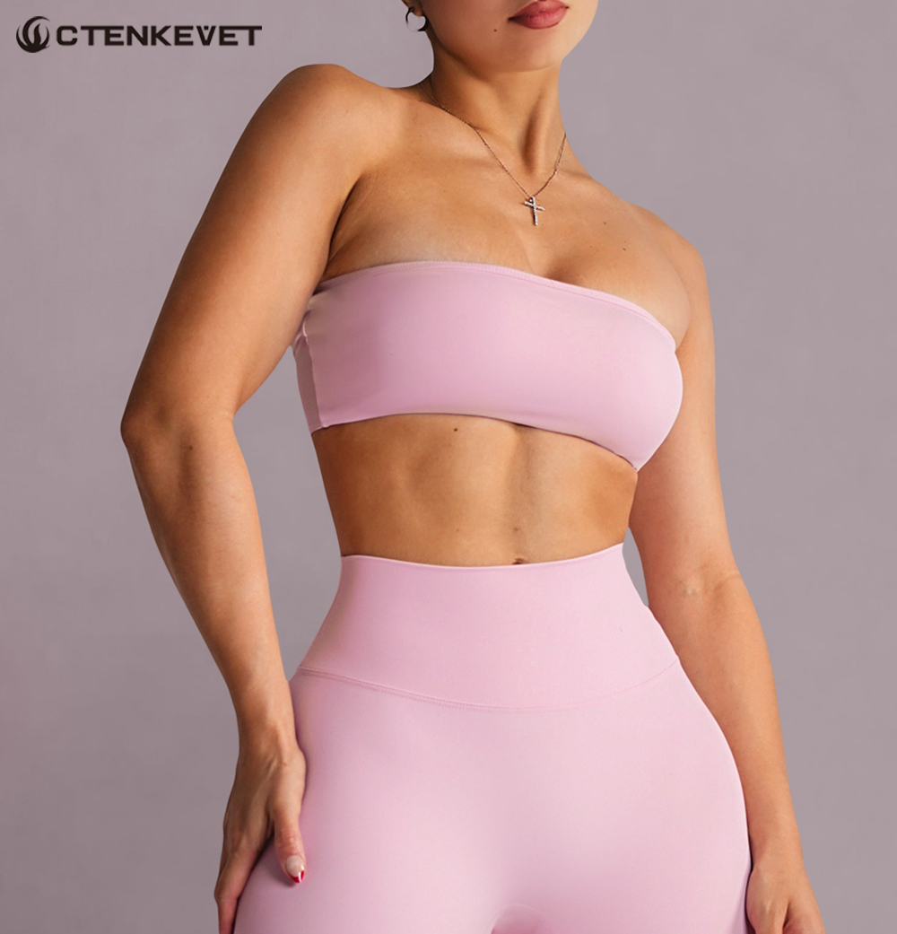 Strapless Sports Bra Gym Crop  - Aquatic Sports Bra ulasan dan harga