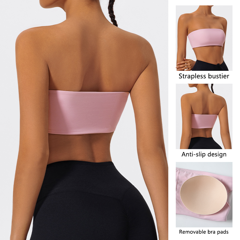 Strapless Sports Bra Gym Crop  - Aquatic Sports Bra ulasan dan harga
